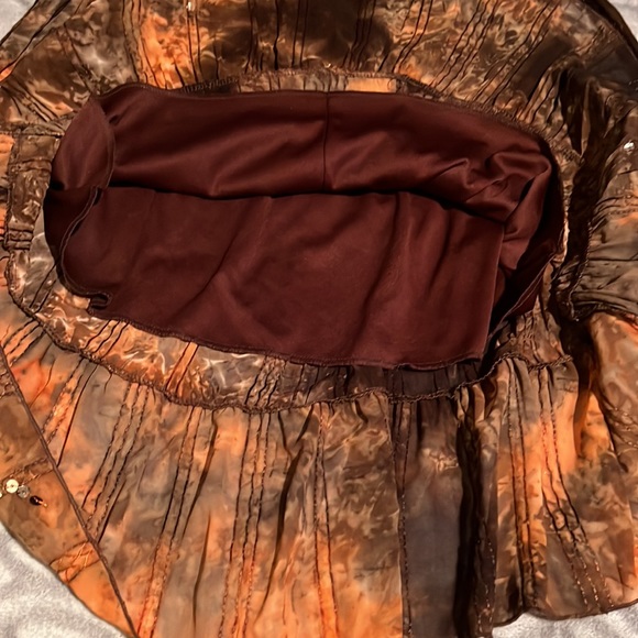 Beau Bois brown and copper tie die and sequin dress size M! - Picture 7 of 11